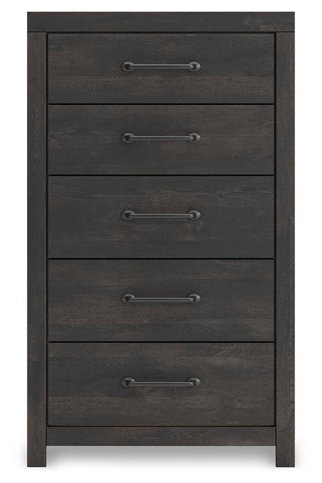 Hollivern Dark Gray Chest of Drawers by Ashley at Eve Furniture