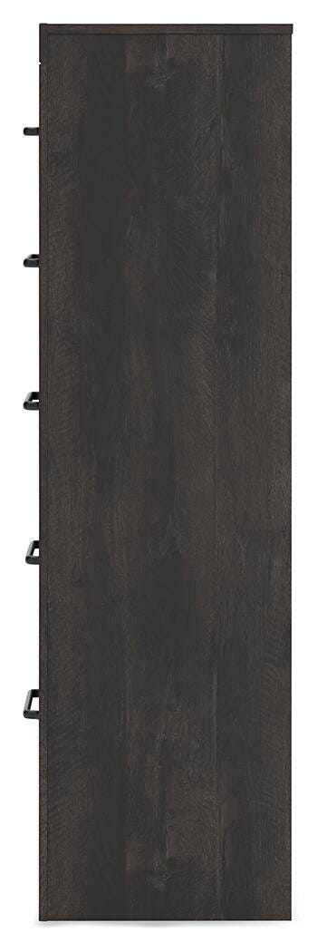 Hollivern Dark Gray Chest of Drawers by Ashley at Eve Furniture