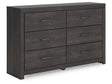 Hollivern Dark Gray Dresser by Ashley at Eve Furniture
