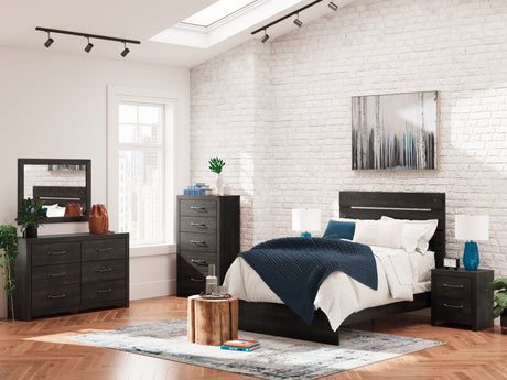 Hollivern Dark Gray Full Panel Bed by Ashley at Eve Furniture