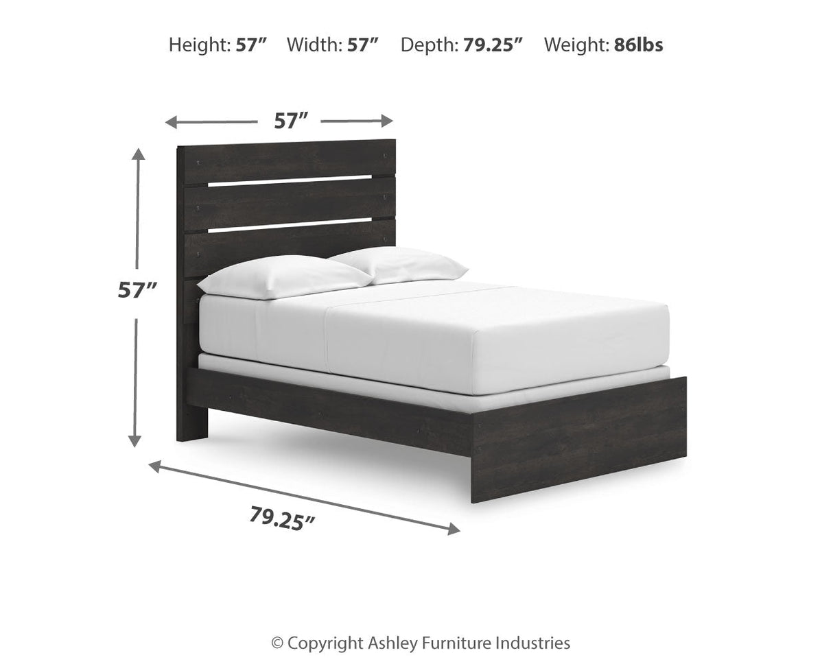Hollivern Dark Gray Full Panel Bed by Ashley at Eve Furniture