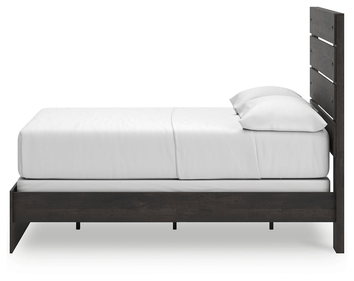 Hollivern Dark Gray Full Panel Bed by Ashley at Eve Furniture