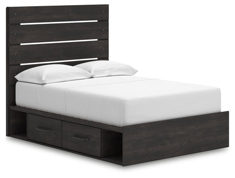 Hollivern Dark Gray Full Storage Platform Bed with 4 Drawers by Ashley at Eve Furniture
