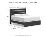 Hollivern Dark Gray King Panel Bed by Ashley at Eve Furniture