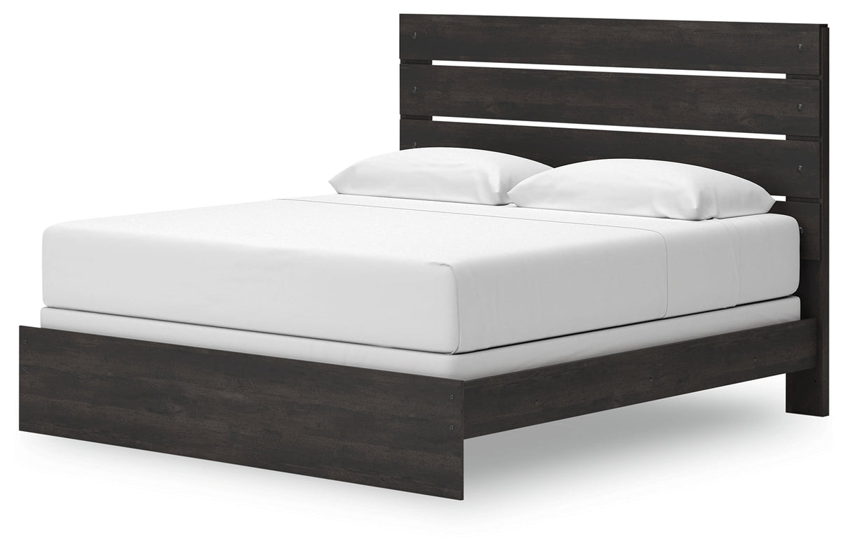 Hollivern Dark Gray King Panel Bed by Ashley at Eve Furniture