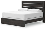 Hollivern Dark Gray King Panel Bed by Ashley at Eve Furniture