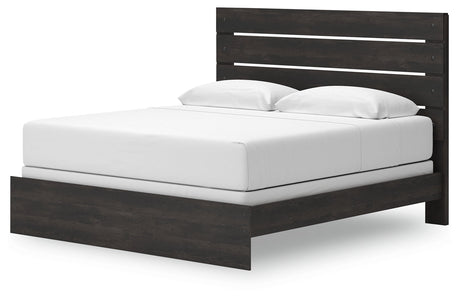 Hollivern Dark Gray King Panel Bed by Ashley at Eve Furniture