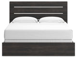 Hollivern Dark Gray King Panel Bed by Ashley at Eve Furniture