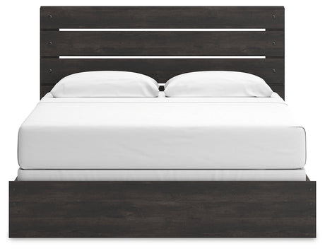 Hollivern Dark Gray King Panel Bed by Ashley at Eve Furniture