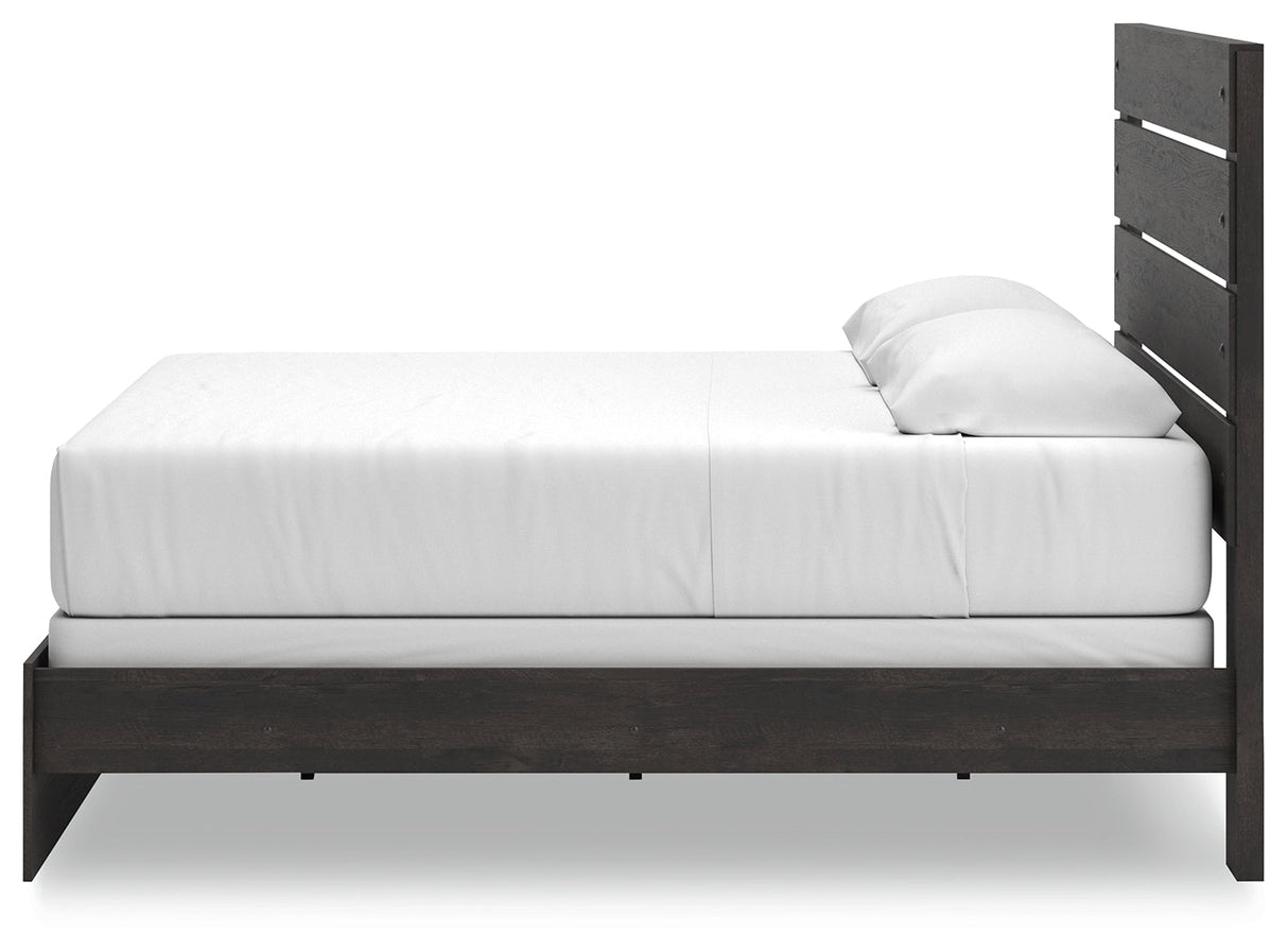 Hollivern Dark Gray King Panel Bed by Ashley at Eve Furniture