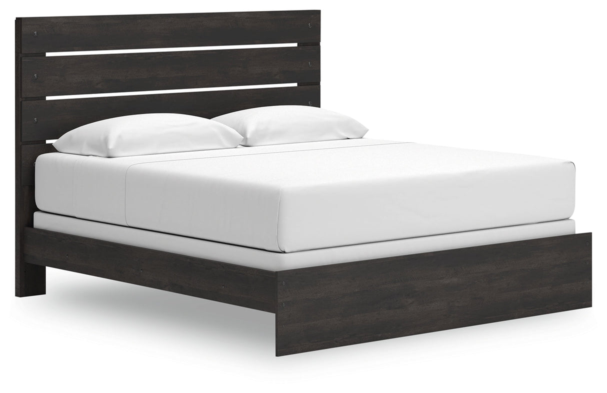 Hollivern Dark Gray King Panel Bed by Ashley at Eve Furniture
