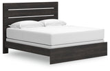 Hollivern Dark Gray King Panel Bed by Ashley at Eve Furniture
