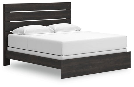 Hollivern Dark Gray King Panel Bed by Ashley at Eve Furniture