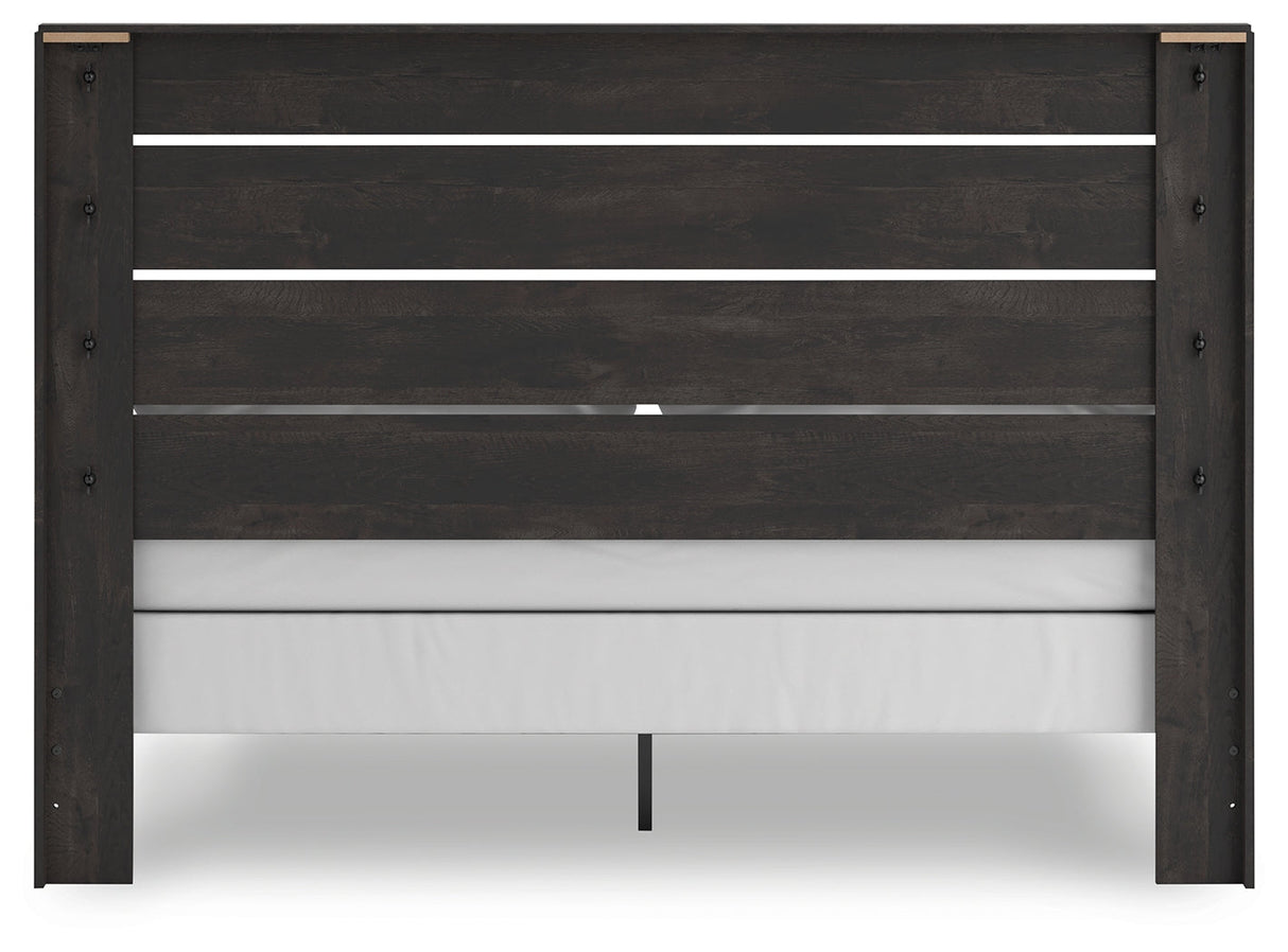 Hollivern Dark Gray King Panel Bed by Ashley at Eve Furniture