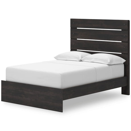 Hollivern Dark Gray King Panel Bed with Storage by Ashley at Eve Furniture