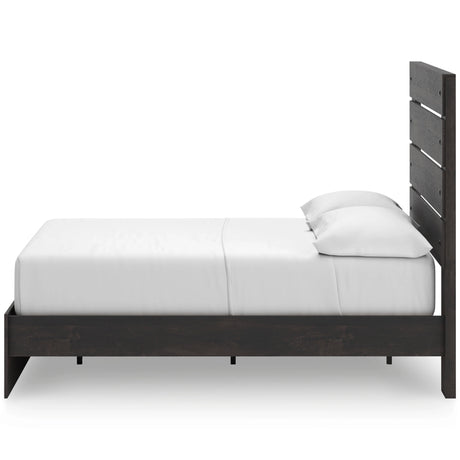 Hollivern Dark Gray King Panel Bed with Storage by Ashley at Eve Furniture