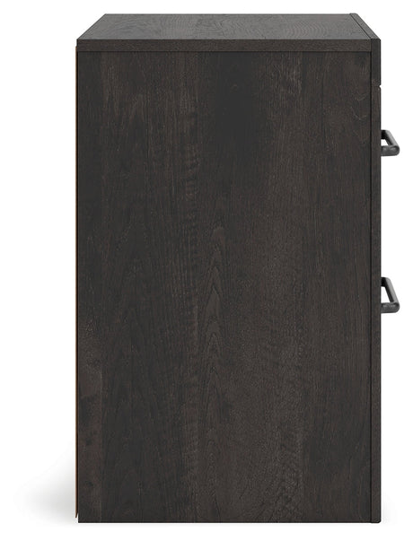 Hollivern Dark Gray Nightstand by Ashley at Eve Furniture