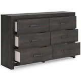 Hollivern Dark Gray Panel Bedroom Set by Ashley at Eve Furniture