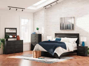 Hollivern Dark Gray Panel Bedroom Set by Ashley at Eve Furniture