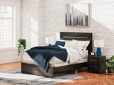 Hollivern Dark Gray Queen Panel Bed by Ashley at Eve Furniture