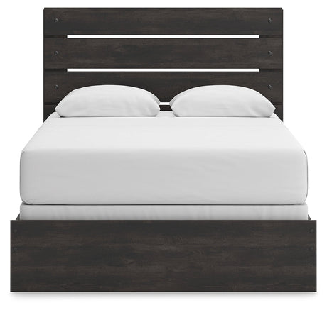 Hollivern Dark Gray Queen Panel Bed by Ashley at Eve Furniture