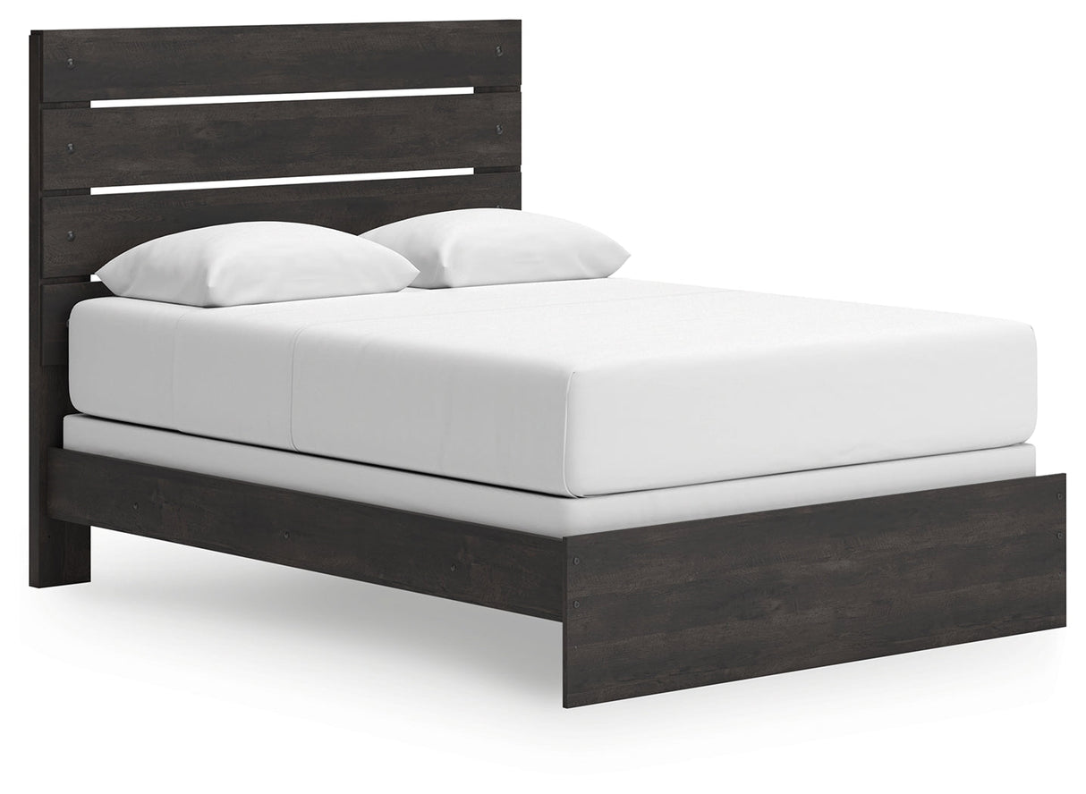 Hollivern Dark Gray Queen Panel Bed by Ashley at Eve Furniture