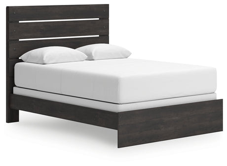Hollivern Dark Gray Queen Panel Bed by Ashley at Eve Furniture