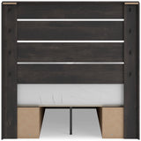 Hollivern Dark Gray Queen Panel Bed with Two Storage by Ashley at Eve Furniture