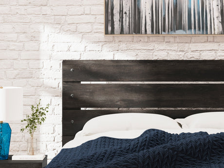 Hollivern Dark Gray Storage Panel Bedroom Set with 2 One-Side Drawers by Ashley at Eve Furniture