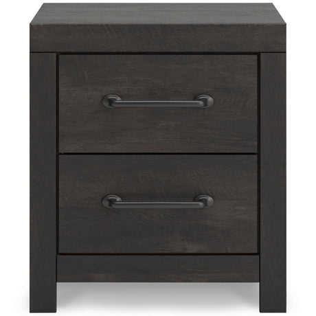 Hollivern Dark Gray Storage Panel Bedroom Set with 2 One-Side Drawers by Ashley at Eve Furniture