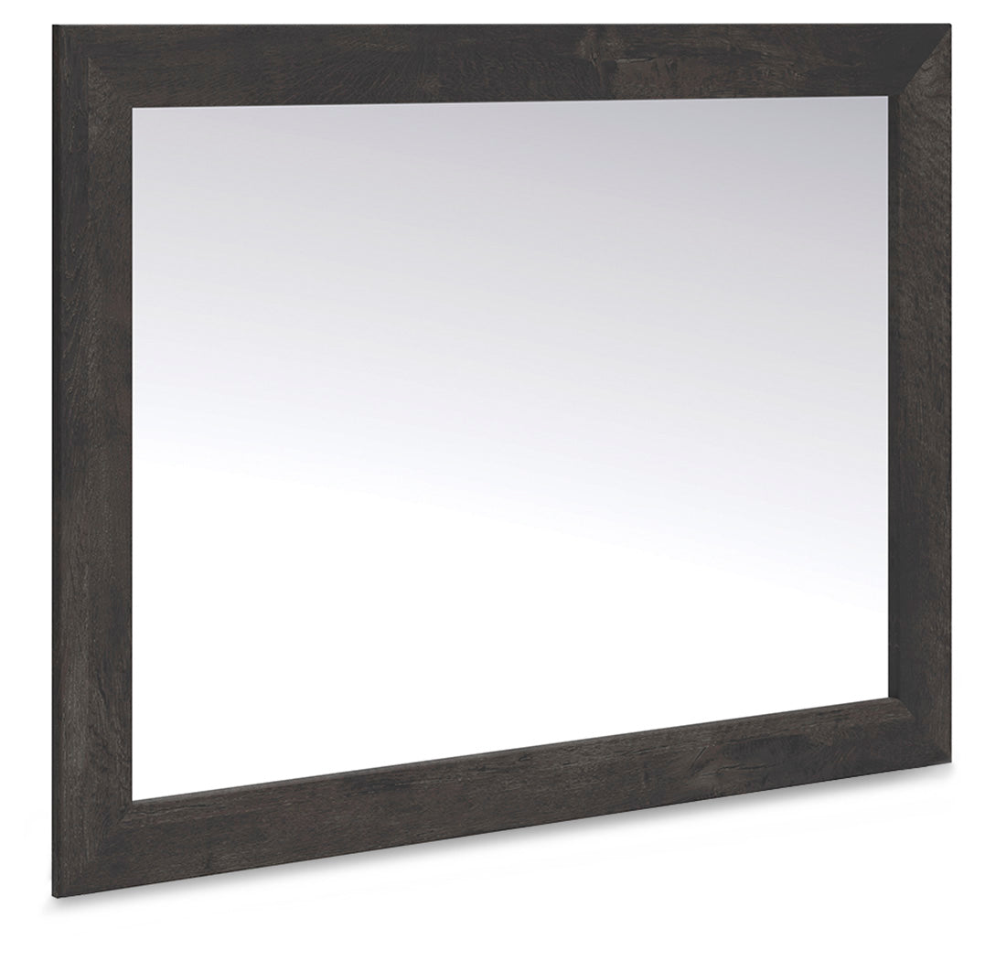 Hollivern Dark Gray Storage Panel Bedroom Set with 2 One-Side Drawers by Ashley at Eve Furniture
