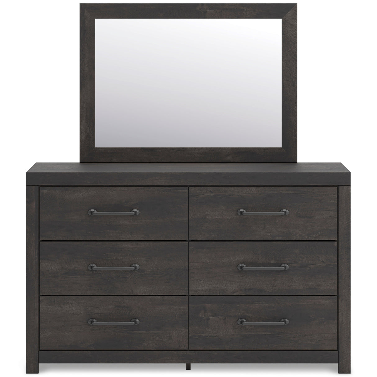 Hollivern Dark Gray Storage Panel Bedroom Set with 2 One-Side Drawers by Ashley at Eve Furniture