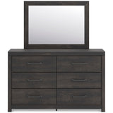 Hollivern Dark Gray Storage Panel Bedroom Set with 2 One-Side Drawers by Ashley at Eve Furniture