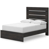 Hollivern Dark Gray Storage Panel Bedroom Set with 2 One-Side Drawers by Ashley at Eve Furniture
