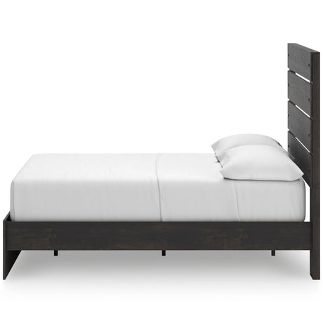 Hollivern Dark Gray Storage Panel Bedroom Set with 2 One-Side Drawers by Ashley at Eve Furniture