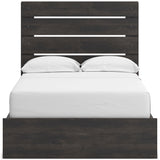 Hollivern Dark Gray Storage Panel Bedroom Set with 2 One-Side Drawers by Ashley at Eve Furniture