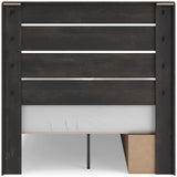 Hollivern Dark Gray Storage Panel Bedroom Set with 2 One-Side Drawers by Ashley at Eve Furniture