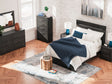 Hollivern Dark Gray Storage Panel Bedroom Set with 2 One-Side Drawers by Ashley at Eve Furniture