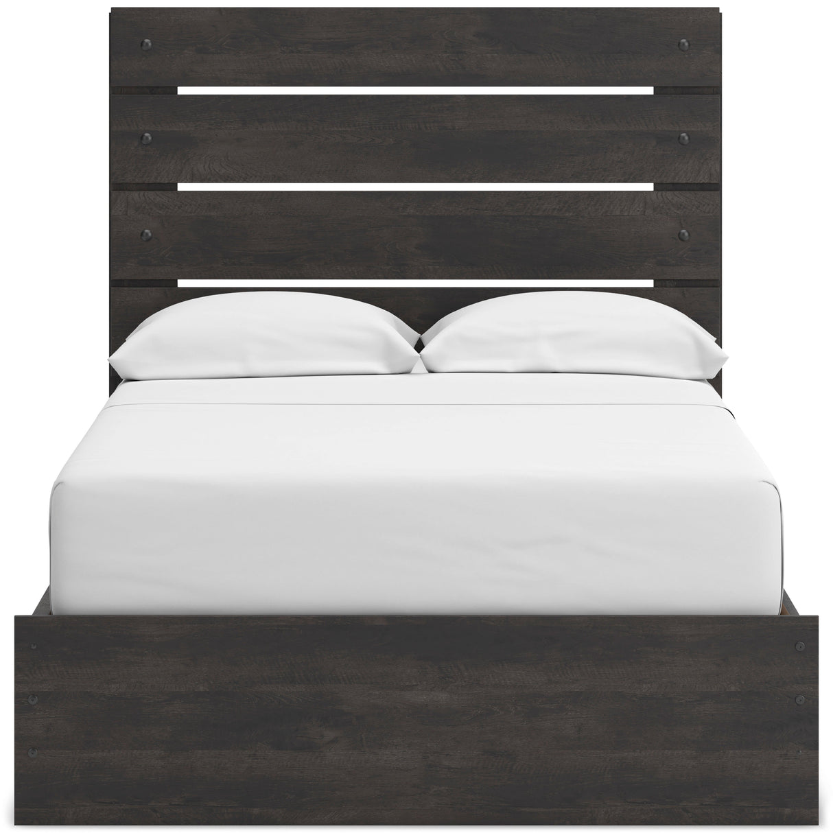 Hollivern Dark Gray Storage Panel Bedroom Set with 4 Side Drawers by Ashley at Eve Furniture