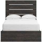 Hollivern Dark Gray Storage Panel Bedroom Set with 4 Side Drawers by Ashley at Eve Furniture