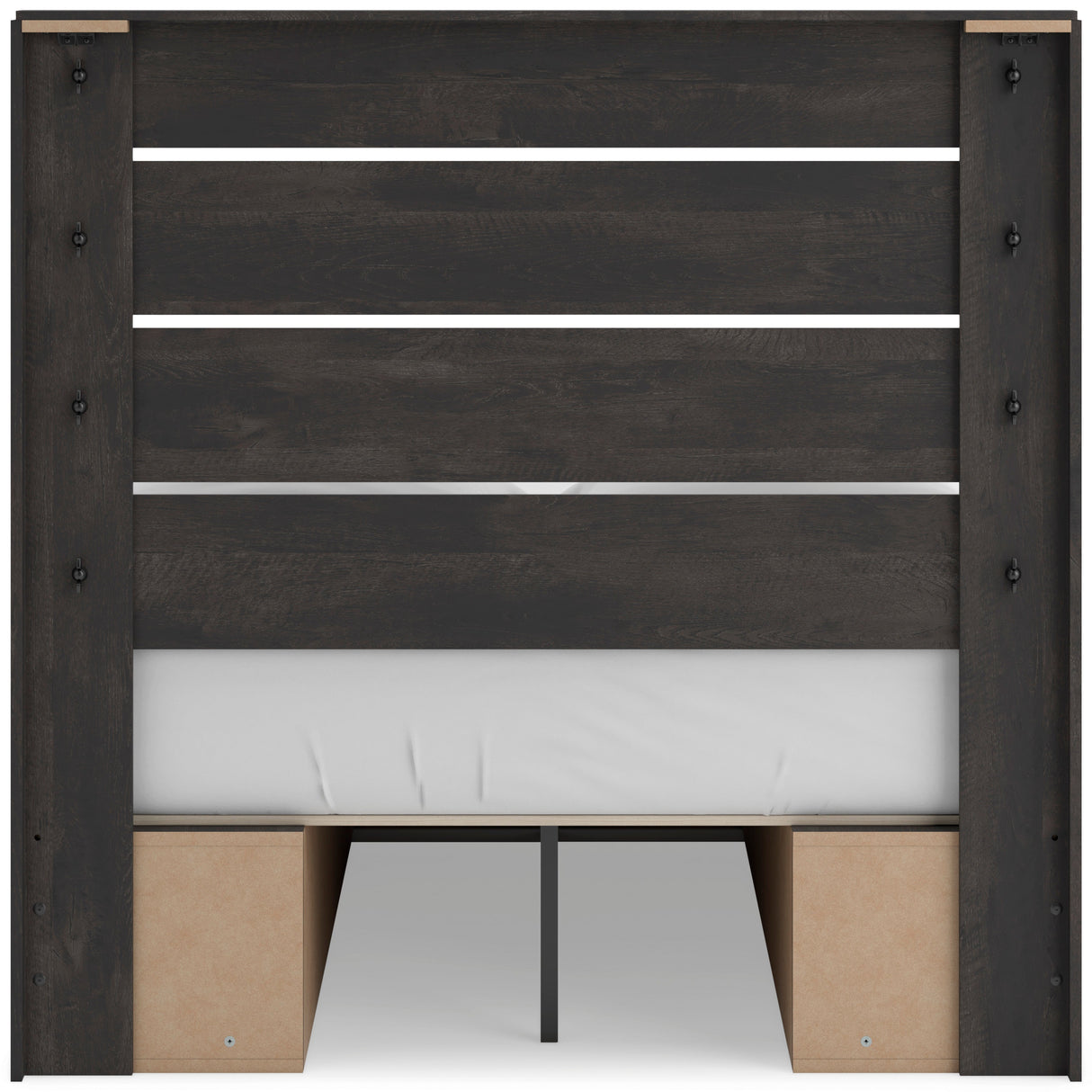 Hollivern Dark Gray Storage Panel Bedroom Set with 4 Side Drawers by Ashley at Eve Furniture