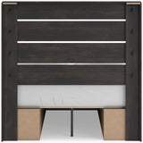 Hollivern Dark Gray Storage Panel Bedroom Set with 4 Side Drawers by Ashley at Eve Furniture