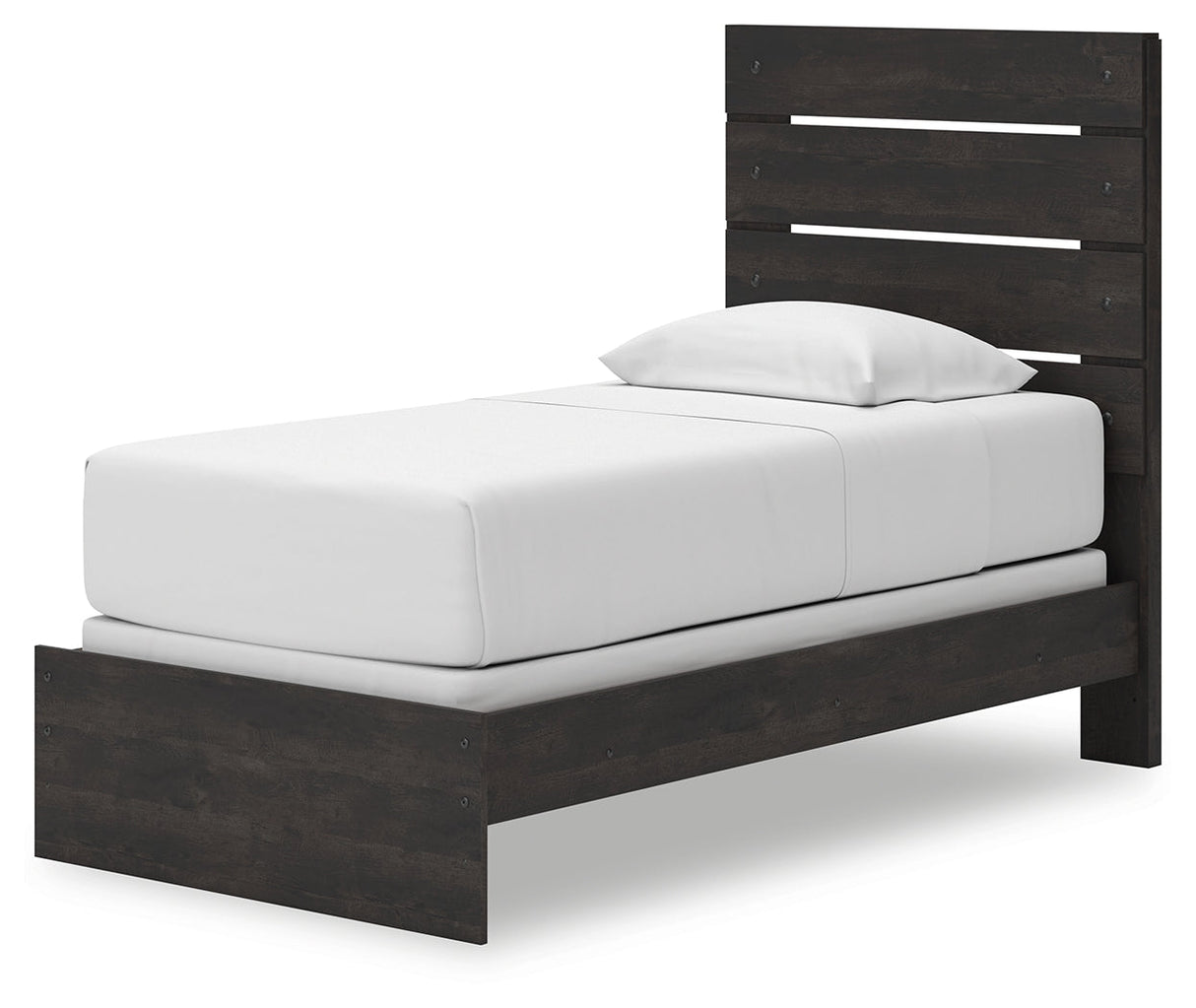 Hollivern Dark Gray Twin Panel Bed by Ashley at Eve Furniture