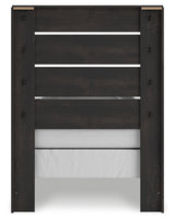 Hollivern Dark Gray Twin Panel Bed by Ashley at Eve Furniture