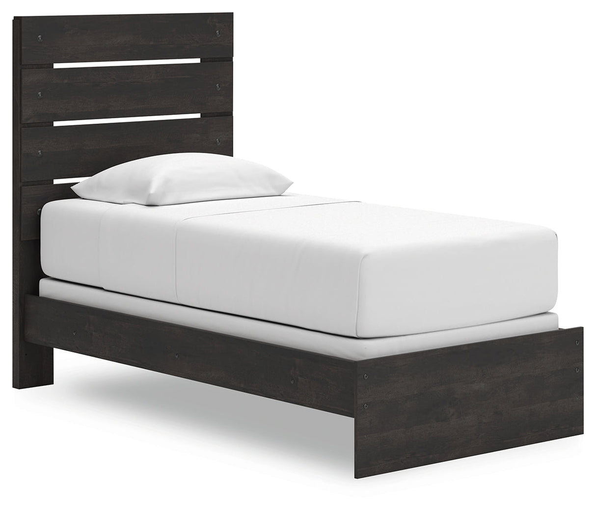 Hollivern Dark Gray Twin Panel Bed by Ashley at Eve Furniture