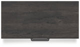 Hollivern Full Panel Bed with Storage with Mirrored Dresser, Chest and 2 Nightstands in Dark Gray by Ashley at Eve Furniture