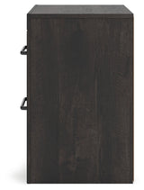 Hollivern Full Panel Bed with Storage with Mirrored Dresser, Chest and 2 Nightstands in Dark Gray by Ashley at Eve Furniture