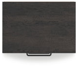 Hollivern Full Panel Bed with Storage with Mirrored Dresser, Chest and 2 Nightstands in Dark Gray by Ashley at Eve Furniture