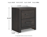 Hollivern Full Panel Bed with Storage with Mirrored Dresser, Chest and 2 Nightstands in Dark Gray by Ashley at Eve Furniture