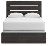 Hollivern Queen Panel Bed, Dresser, Mirror and Nightstand by Ashley at Eve Furniture
